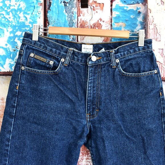 Women's Calvin Klein Jeans Straight Leg Jeans SIZE 11 Rinse Wash - Picture 2 of 8